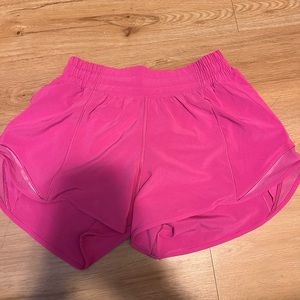 Hot pink lululemon shorts size 4